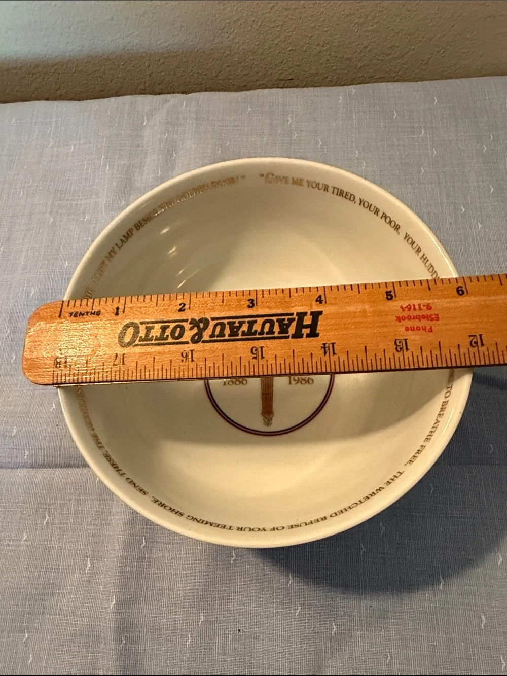 Vintage 1985 Avon Statue of Liberty bowl